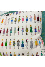 Lecien ON ORDER-100 Ladies (Ne-San) in White, Embroidery Sampler