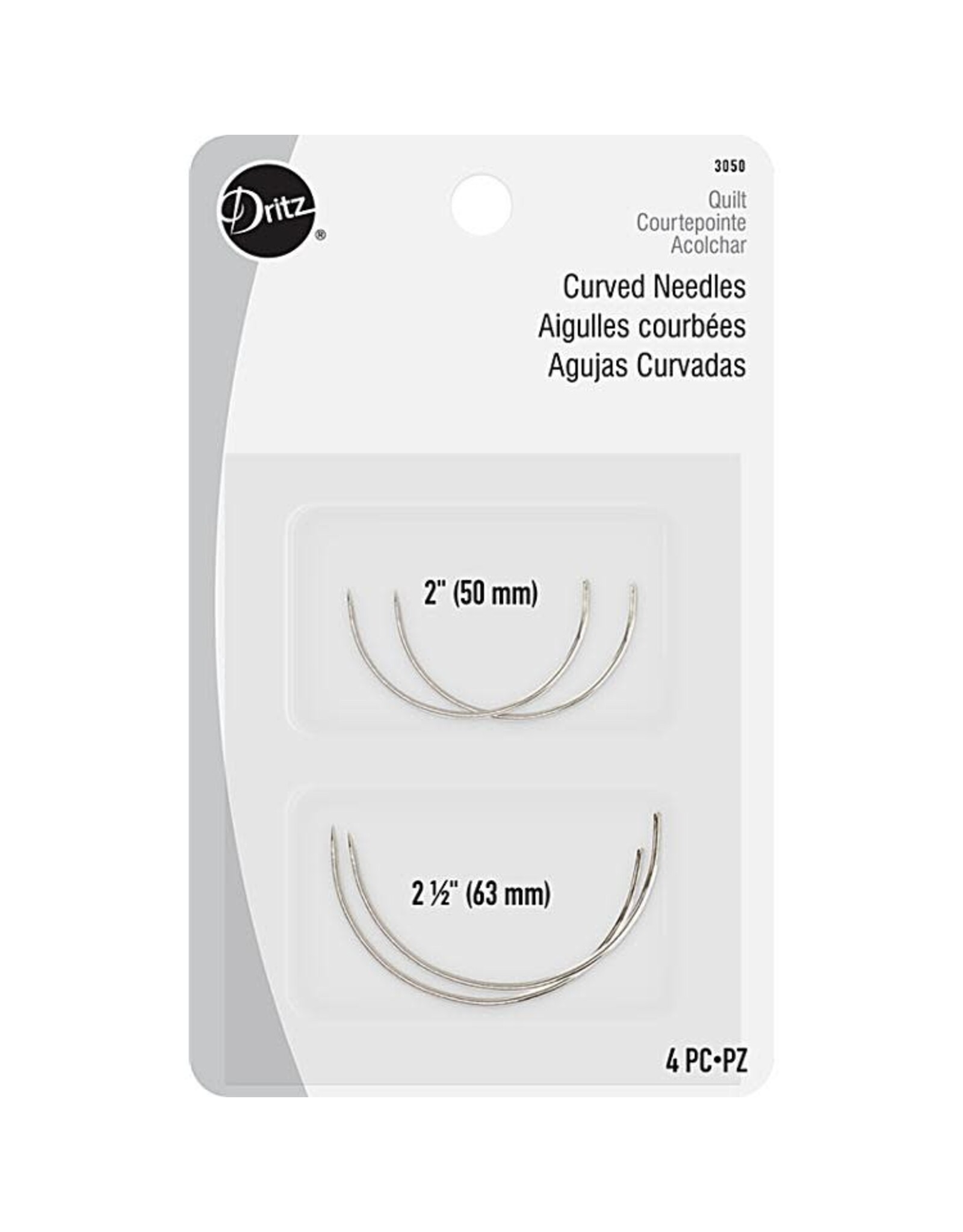 Dritz Curved Needles, 4 pc - 2 sizes
