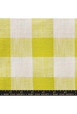 Ruby Star Society for Moda Sunshine Toweling 16" Wide, Checker in Citron, Sold by the Yard