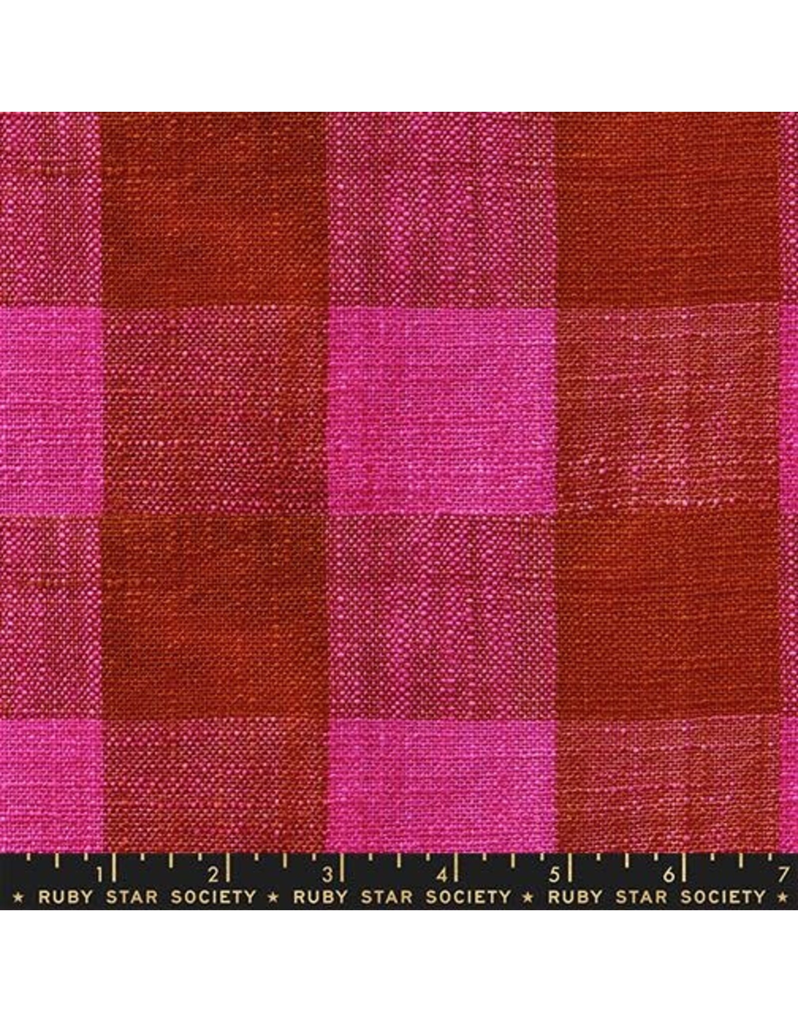 Ruby Star Society for Moda Sunshine Toweling 16" Wide, Checker in Hot Pink, Sold by the Yard