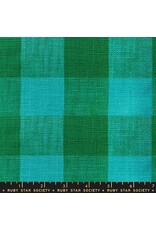 Ruby Star Society for Moda Sunshine Toweling 16" Wide, Checker in Turquoise, Sold by the Yard