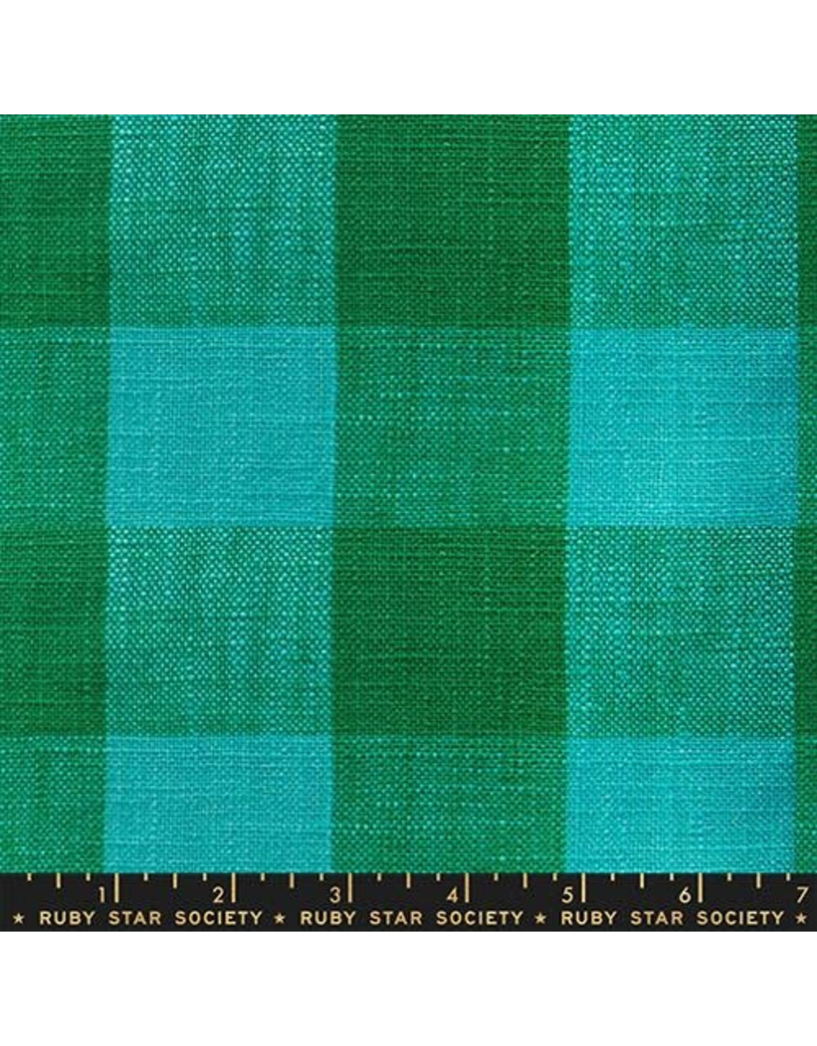 Ruby Star Society for Moda Sunshine Toweling 16" Wide, Checker in Turquoise, Sold by the Yard