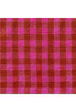 Ruby Star Society for Moda Sunshine Toweling 16" Wide, Small Check in Hot Pink, Sold by the Yard