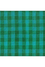 Ruby Star Society for Moda Sunshine Toweling 16" Wide, Small Checker in Turquoise, Sold by the Yard