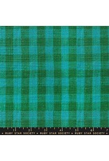 Ruby Star Society for Moda Sunshine Toweling 16" Wide, Small Checker in Turquoise, Sold by the Yard