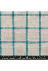 Ruby Star Society for Moda Sunshine Toweling 16" Wide, Kitchen Window in Turquoise, Sold by the Yard