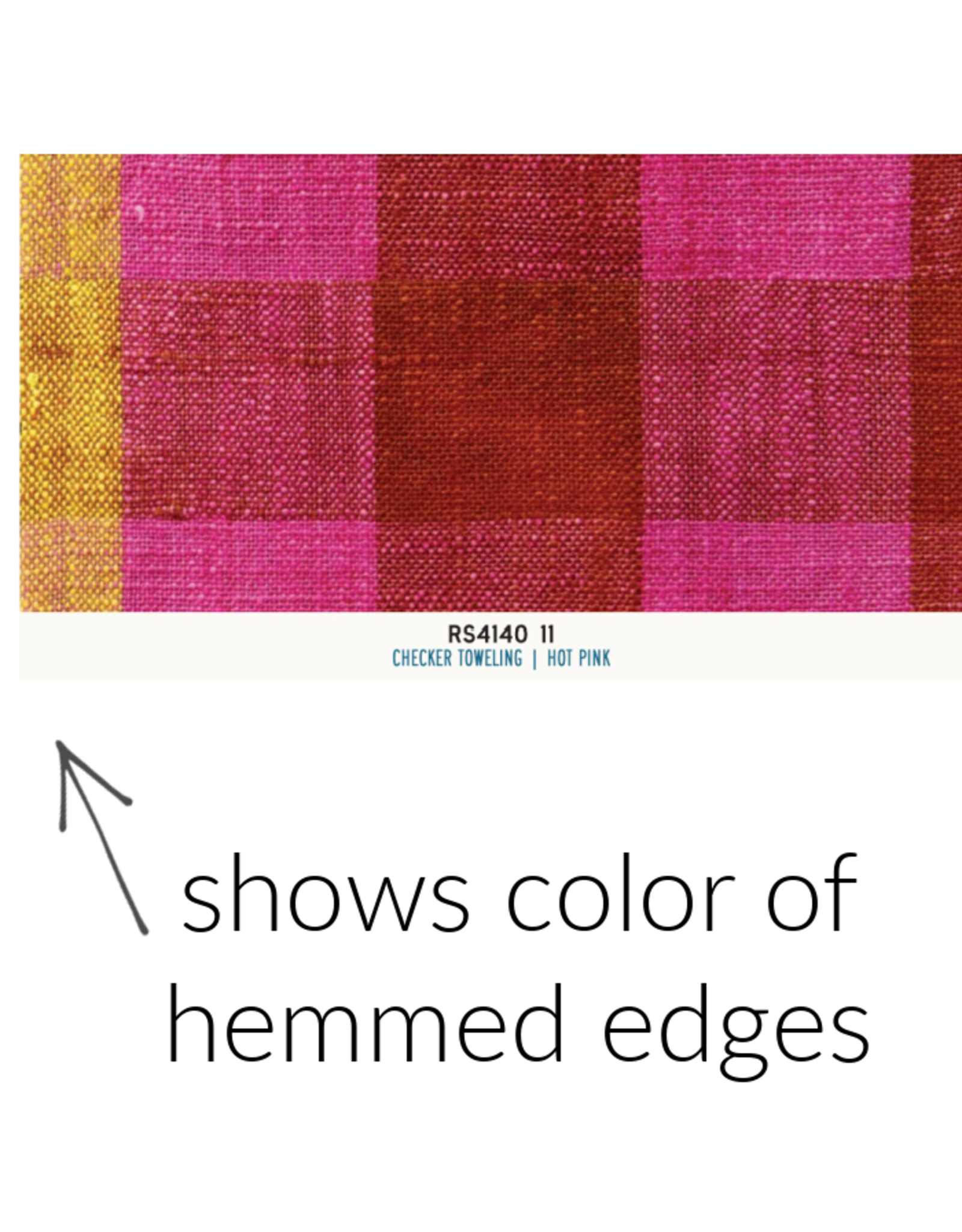 Ruby Star Society for Moda Sunshine Toweling 16" Wide, Checker in Hot Pink, Sold by the Yard