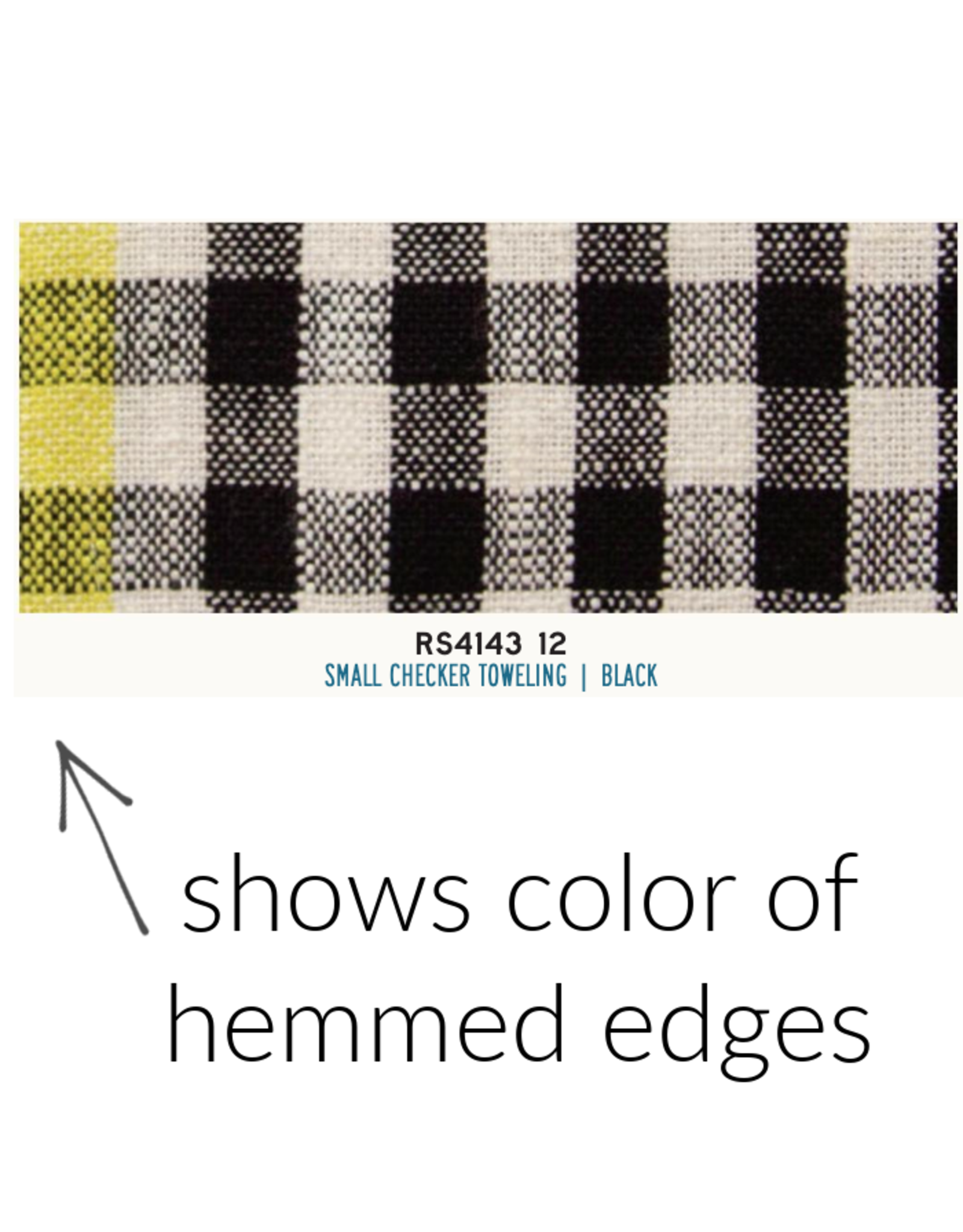 Ruby Star Society for Moda Sunshine Toweling 16" Wide, Small Checker in Black, Sold by the Yard