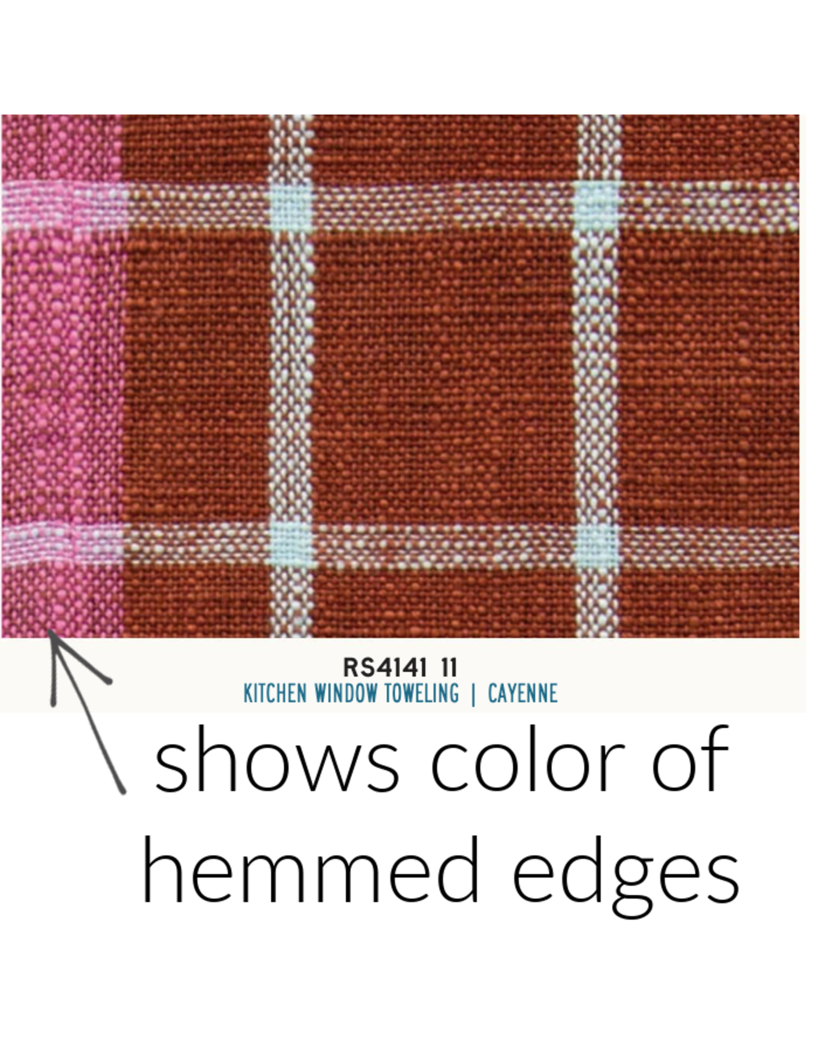 Ruby Star Society for Moda Sunshine Toweling 16" Wide, Kitchen Window in Cayenne, Sold by the Yard