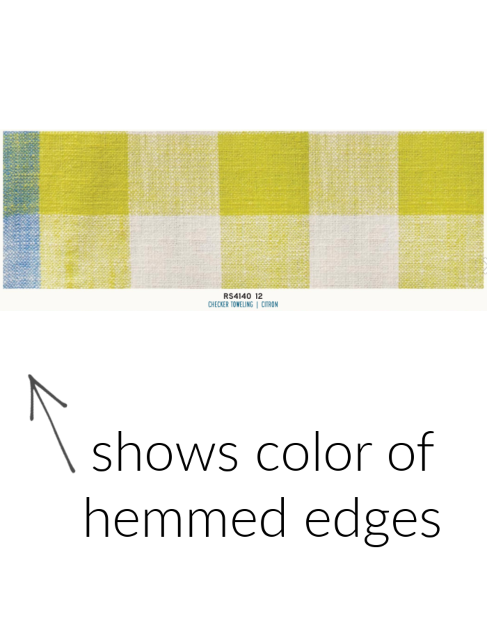 Ruby Star Society for Moda Sunshine Toweling 16" Wide, Checker in Citron, Sold by the Yard
