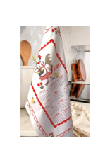 Red & White Kitchen Co. 2025 Kitchen Chicken Flour Sack Towel 17” x 26”