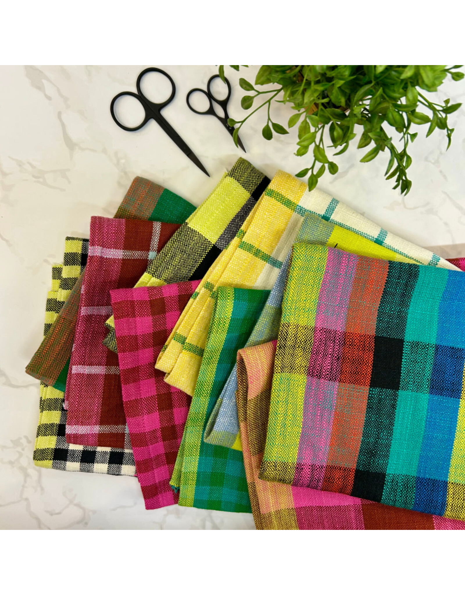 Ruby Star Society for Moda Sunshine Toweling 16" Wide, Small Checker in Turquoise, Sold by the Yard