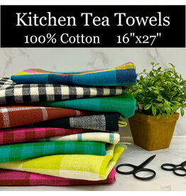 Picking Daisies Kitchen Tea Towel, 100% Cotton,  27” x 16”