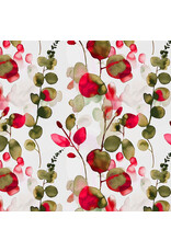 Northcott Viscose Rayon, Light and Lush in Red, Fabric Half-Yards