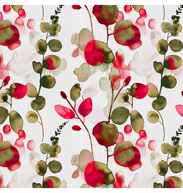 Northcott Viscose Rayon, Light and Lush in Red, Fabric Half-Yards