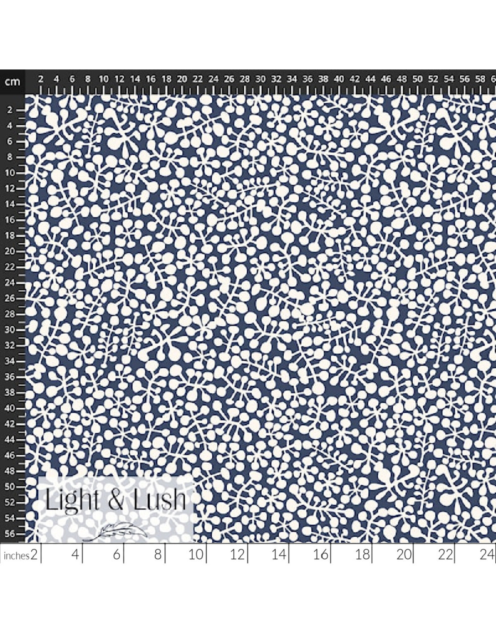 Stof Fabrics Viscose Rayon, Light and Lush in Blue, Fabric Half-Yards