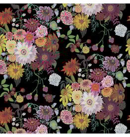 Nathalie Lété Pastoral Symphony, The Night Bouquet in Nocturne, Fabric Half-Yards