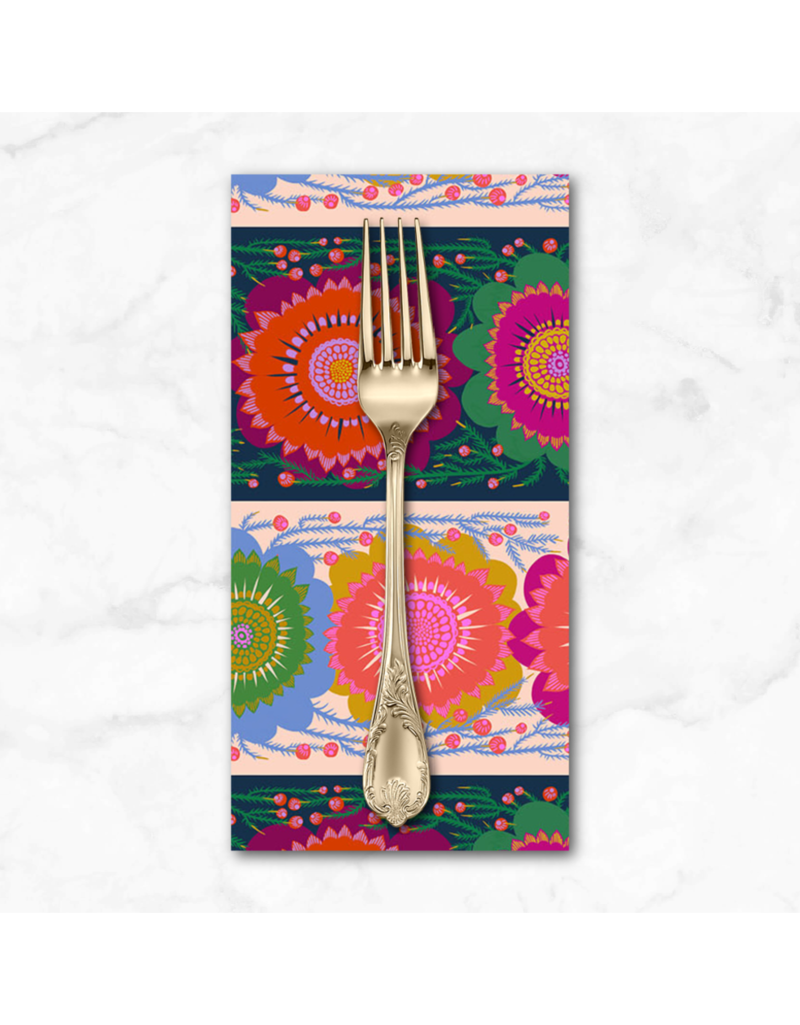 PD's Anna Maria Collection Perennial Borders, Line Dance in Spunky, Dinner Napkin