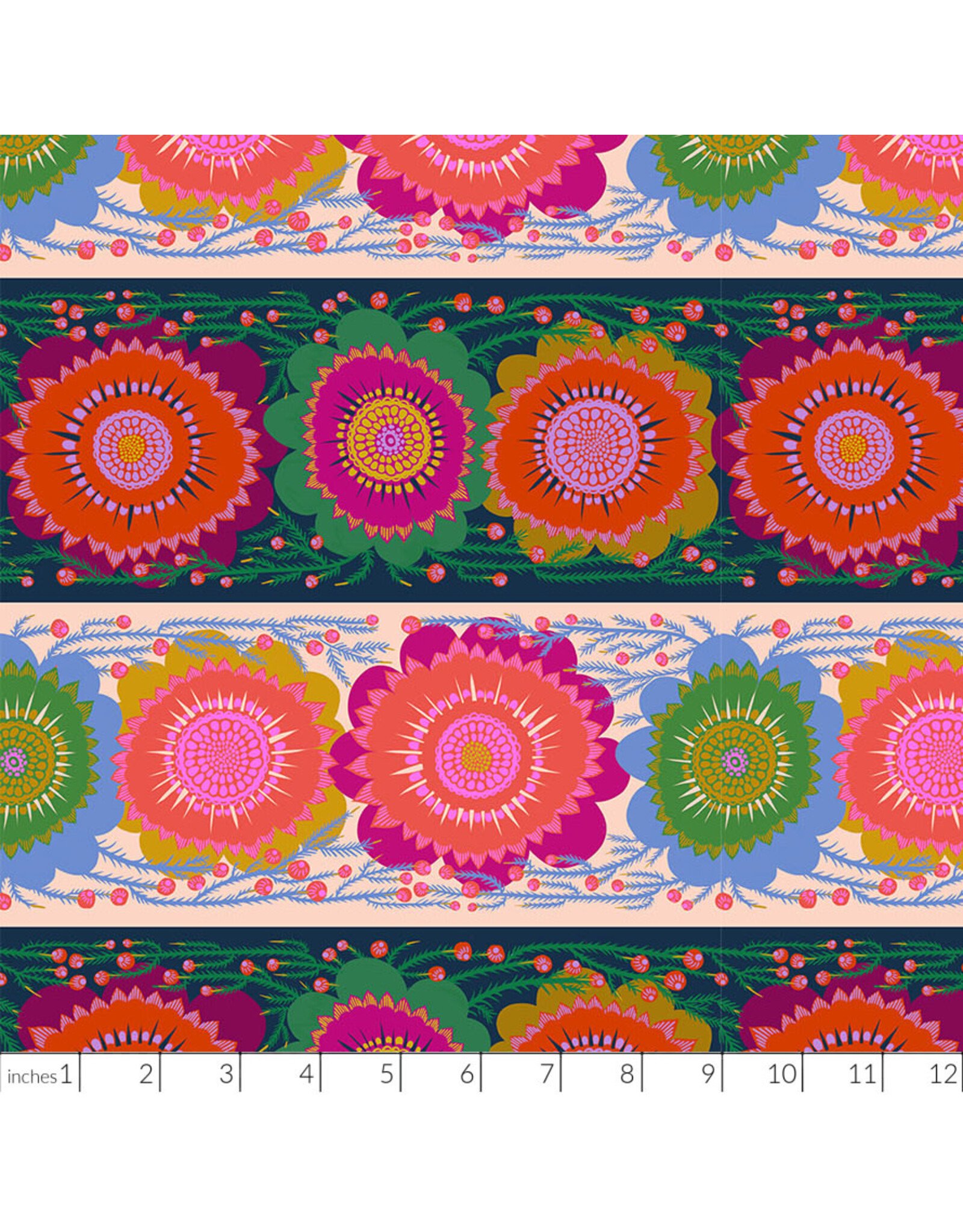 PD's Anna Maria Collection Perennial Borders, Line Dance in Spunky, Dinner Napkin