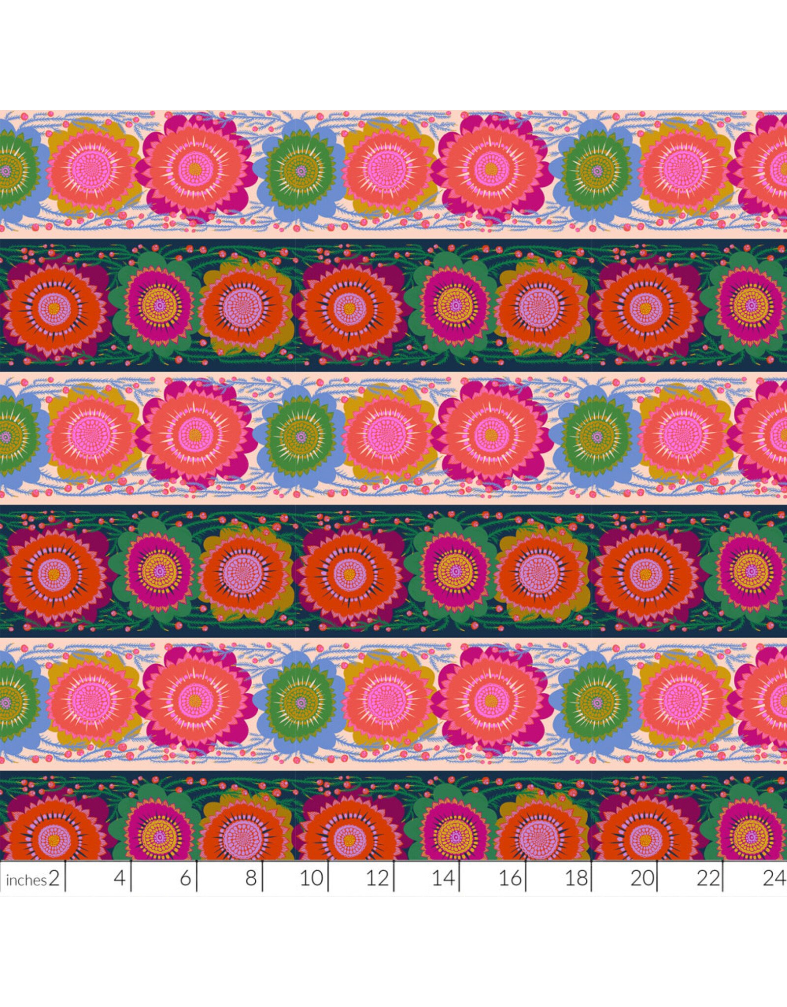 PD's Anna Maria Collection Perennial Borders, Line Dance in Spunky, Dinner Napkin