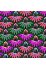 Anna Maria Perennial Borders, Echinacea Rhythm in Forest, Fabric Half-Yards