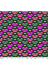 Anna Maria Perennial Borders, Echinacea Rhythm in Forest, Fabric Half-Yards