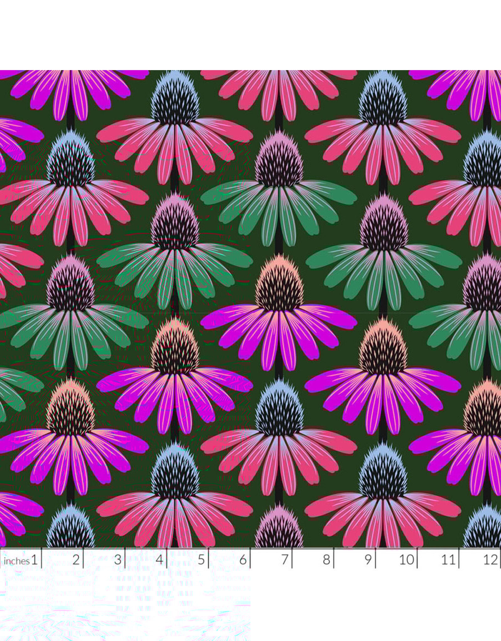 PD's Anna Maria Collection Perennial Borders, Echinacea Rhythm in Forest, Dinner Napkin