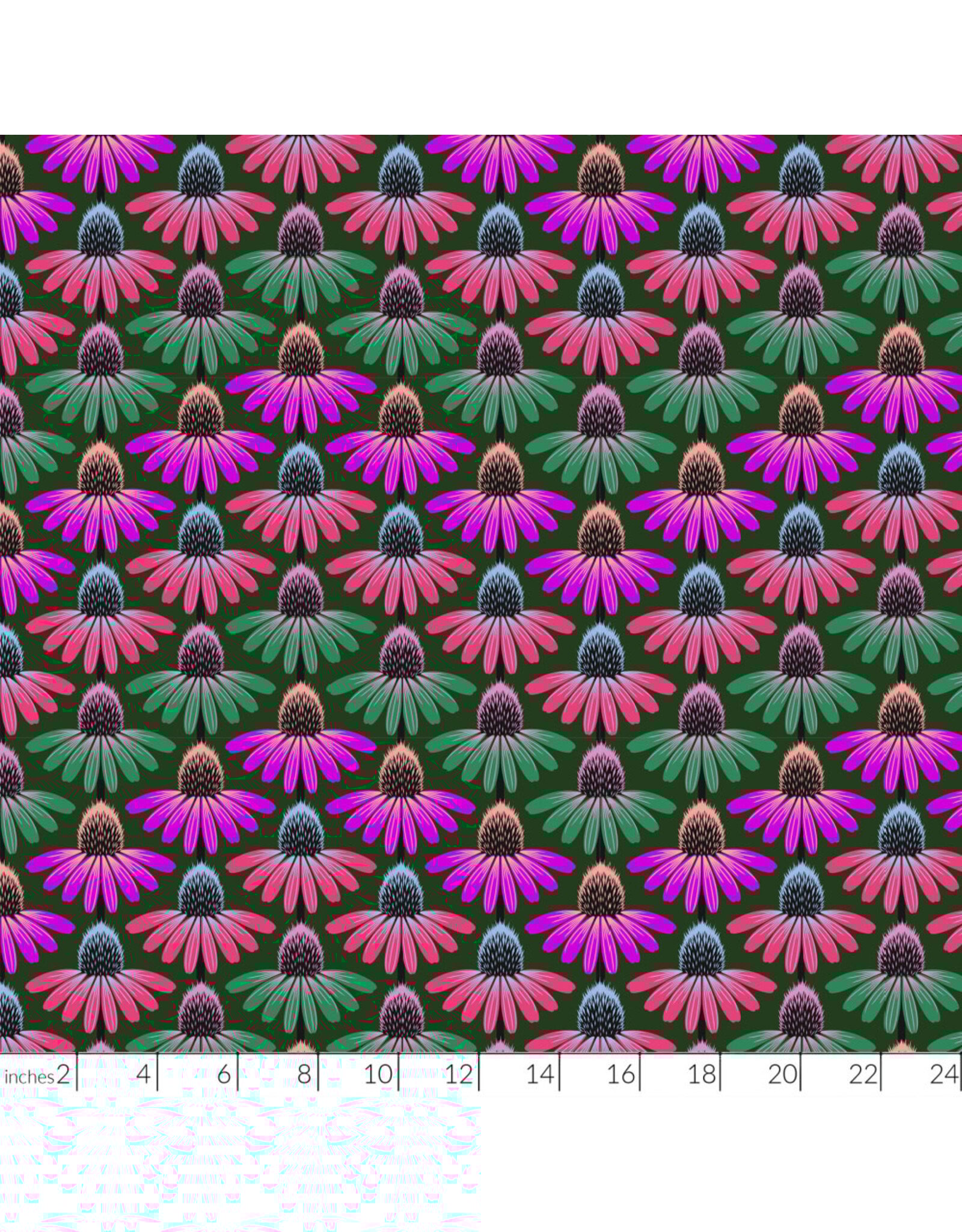 PD's Anna Maria Collection Perennial Borders, Echinacea Rhythm in Forest, Dinner Napkin