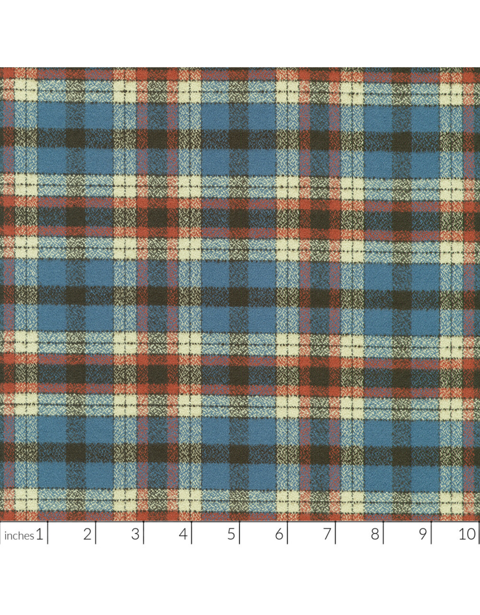 Robert Kaufman Yarn Dyed Cotton Flannel, Mammoth Flannel in Americana, Fabric Half-Yards