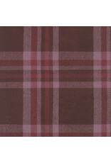 Robert Kaufman Yarn Dyed Cotton Flannel, Mammoth Flannel in Aubergine, Fabric Half-Yards