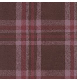 Robert Kaufman Yarn Dyed Cotton Flannel, Mammoth Flannel in Aubergine, Fabric Half-Yards
