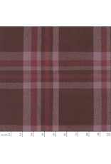 Robert Kaufman Yarn Dyed Cotton Flannel, Mammoth Flannel in Aubergine, Fabric Half-Yards