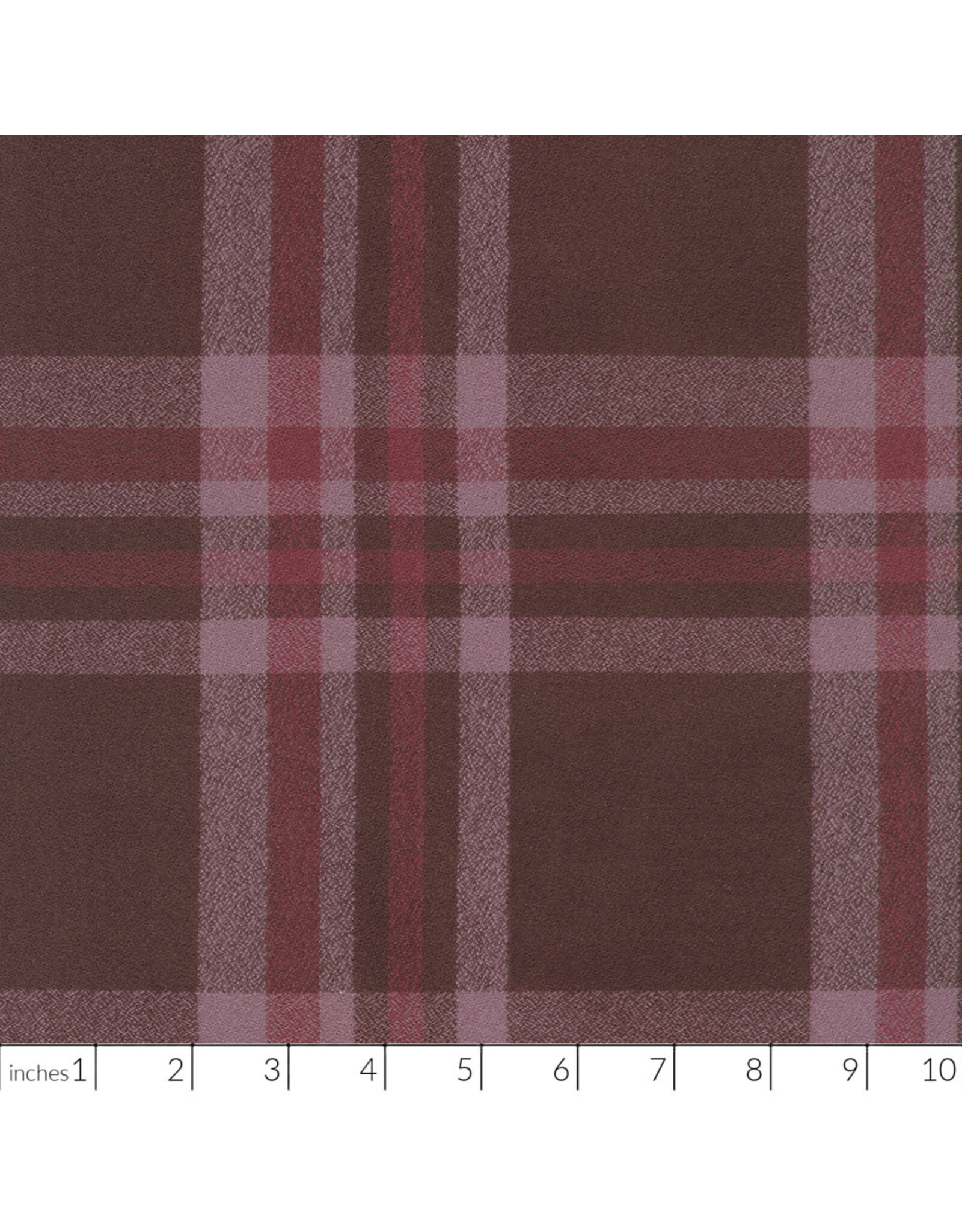 Robert Kaufman Yarn Dyed Cotton Flannel, Mammoth Flannel in Aubergine, Fabric Half-Yards