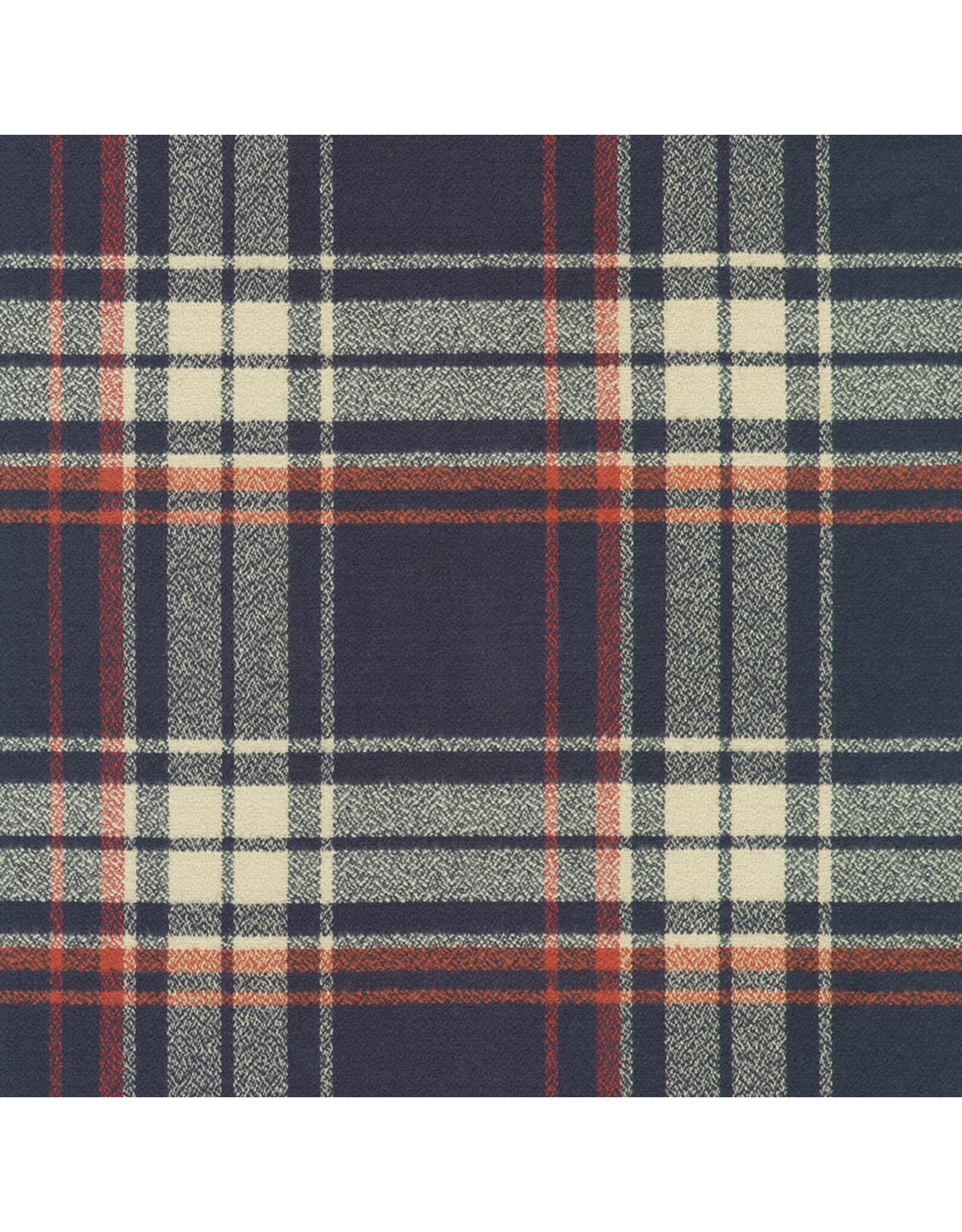 Robert Kaufman Yarn Dyed Cotton Flannel, Mammoth Flannel in Nautical, Fabric Half-Yards