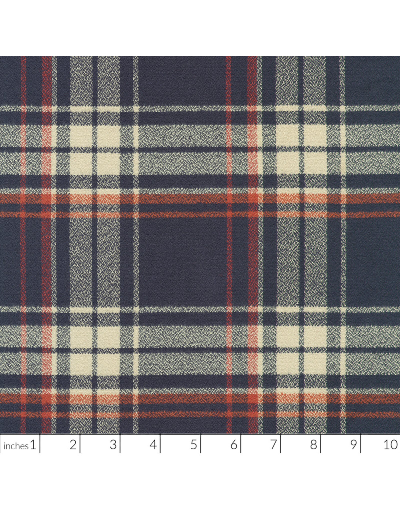Robert Kaufman Yarn Dyed Cotton Flannel, Mammoth Flannel in Nautical, Fabric Half-Yards