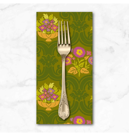 PD's Alison Glass Collection Camp Kitschy Lala, Courtyard in Olive, Dinner Napkin