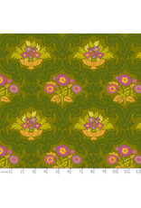 PD's Alison Glass Collection Camp Kitschy Lala, Courtyard in Olive, Dinner Napkin