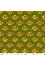 Alison Glass Camp Kitschy Lala, Courtyard in Olive, Fabric Half-Yards