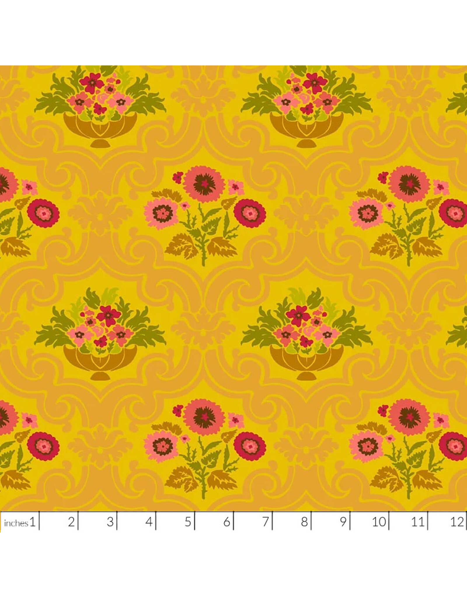 Alison Glass Camp Kitschy Lala, Courtyard in Yarrow, Fabric Half-Yards