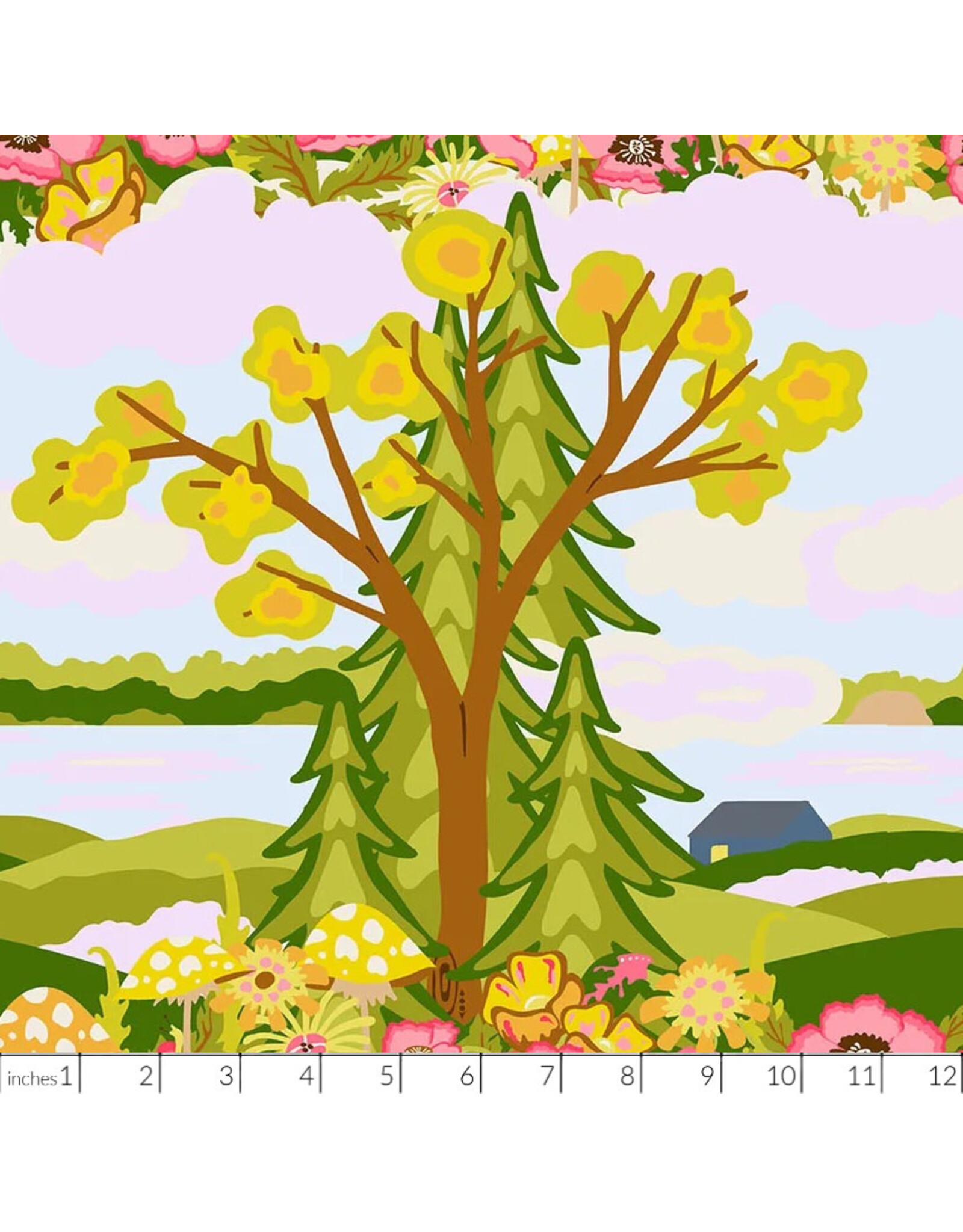 PD's Alison Glass Collection Camp Kitschy Lala, Echo in Summer, Dinner Napkin