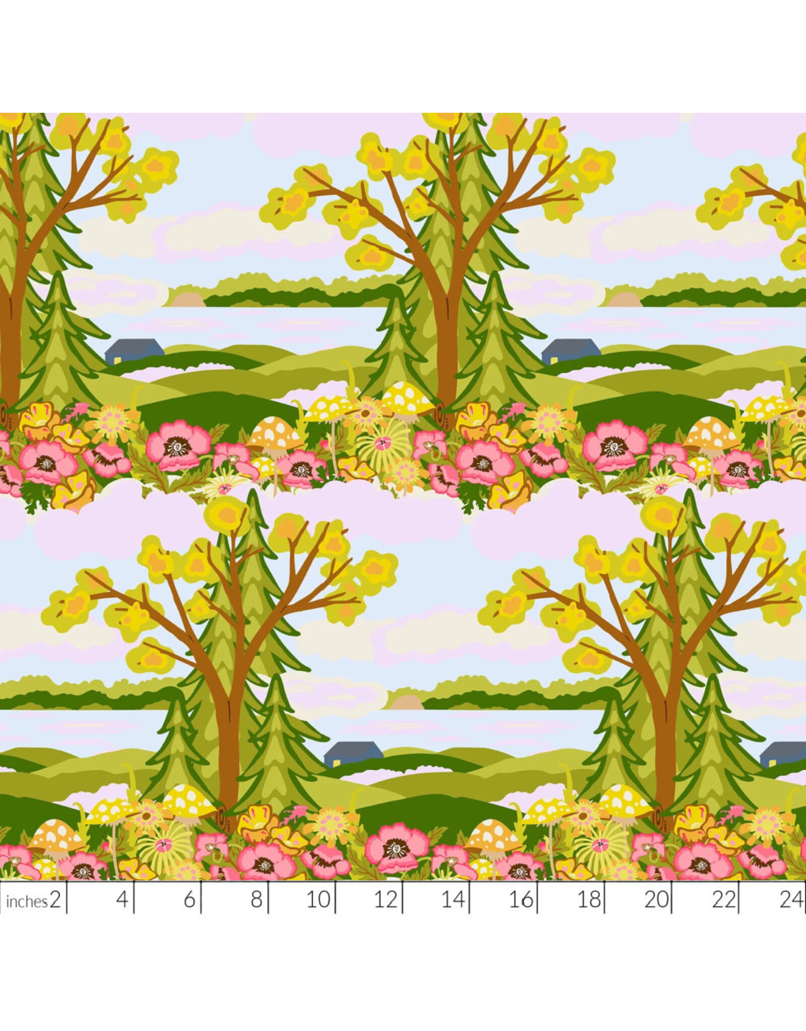 PD's Alison Glass Collection Camp Kitschy Lala, Echo in Summer, Dinner Napkin