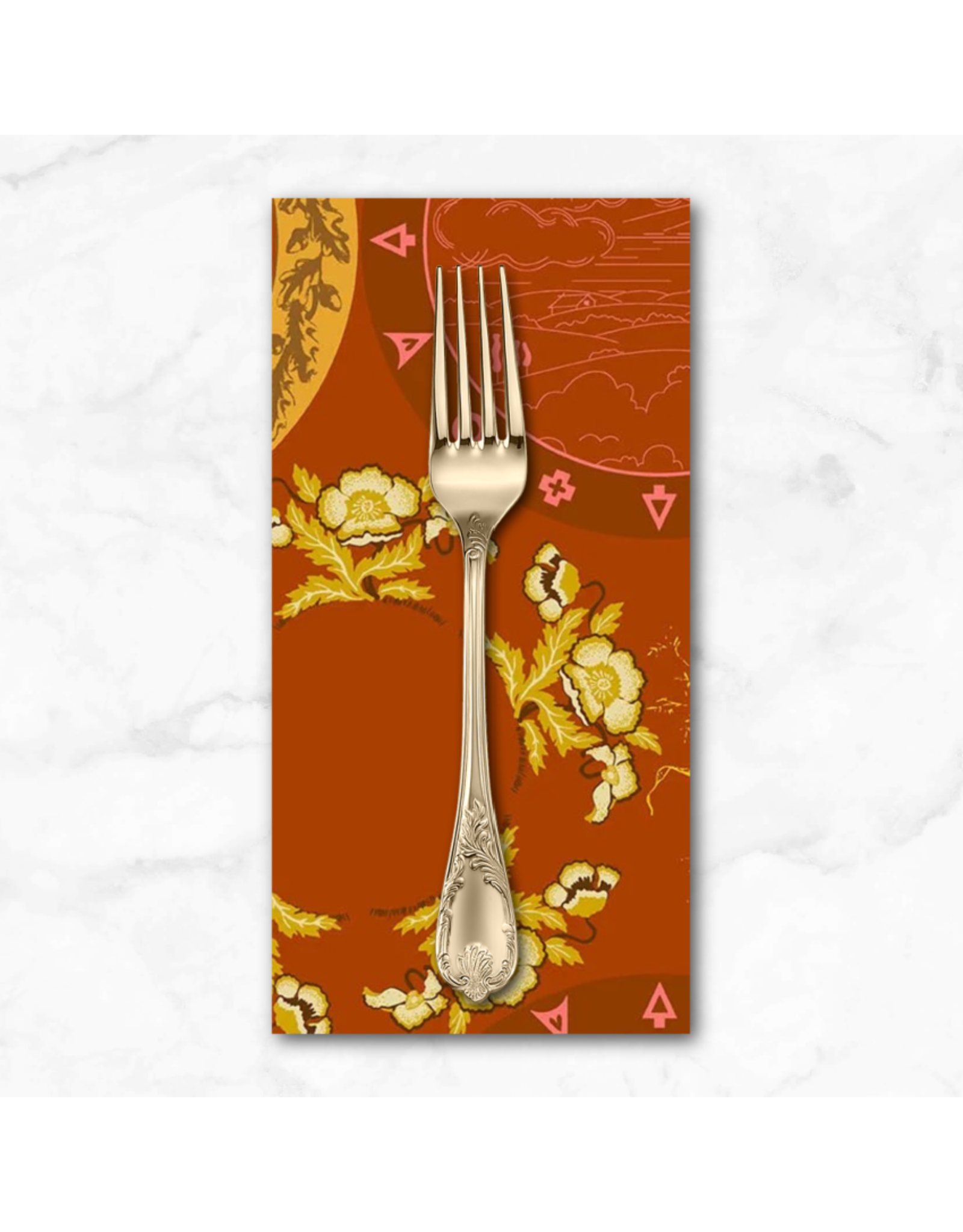 PD's Alison Glass Collection Camp Kitschy Lala, Thankful in Caramel, Dinner Napkin