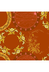 Alison Glass Camp Kitschy Lala, Thankful in Caramel, Fabric Half-Yards