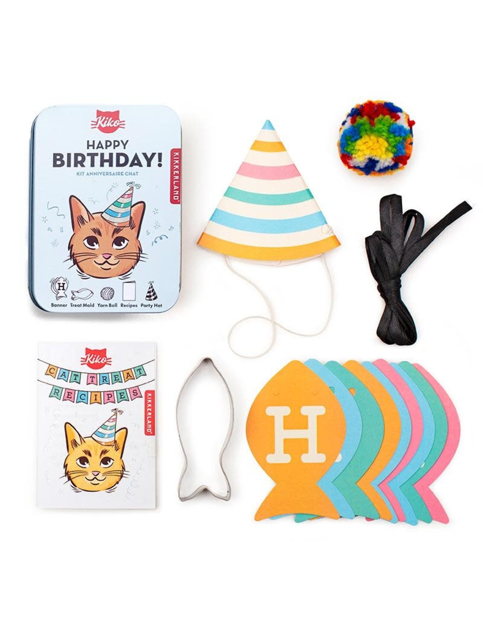 Kikkerland Kiko Cat Happy Birthday Kit