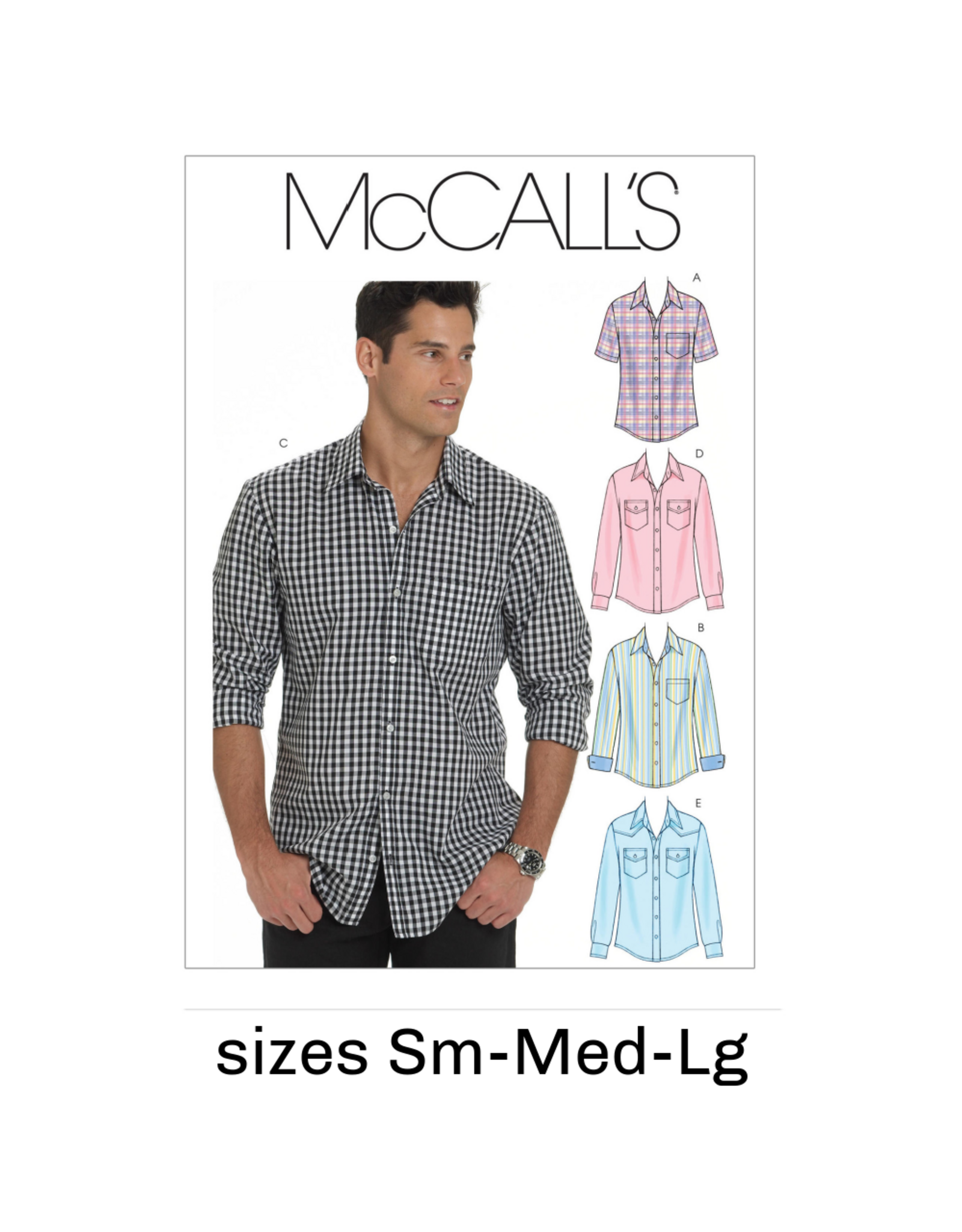 McCall's McCall's Men's Shirt Pattern M6044, Sizes Sm-Lg