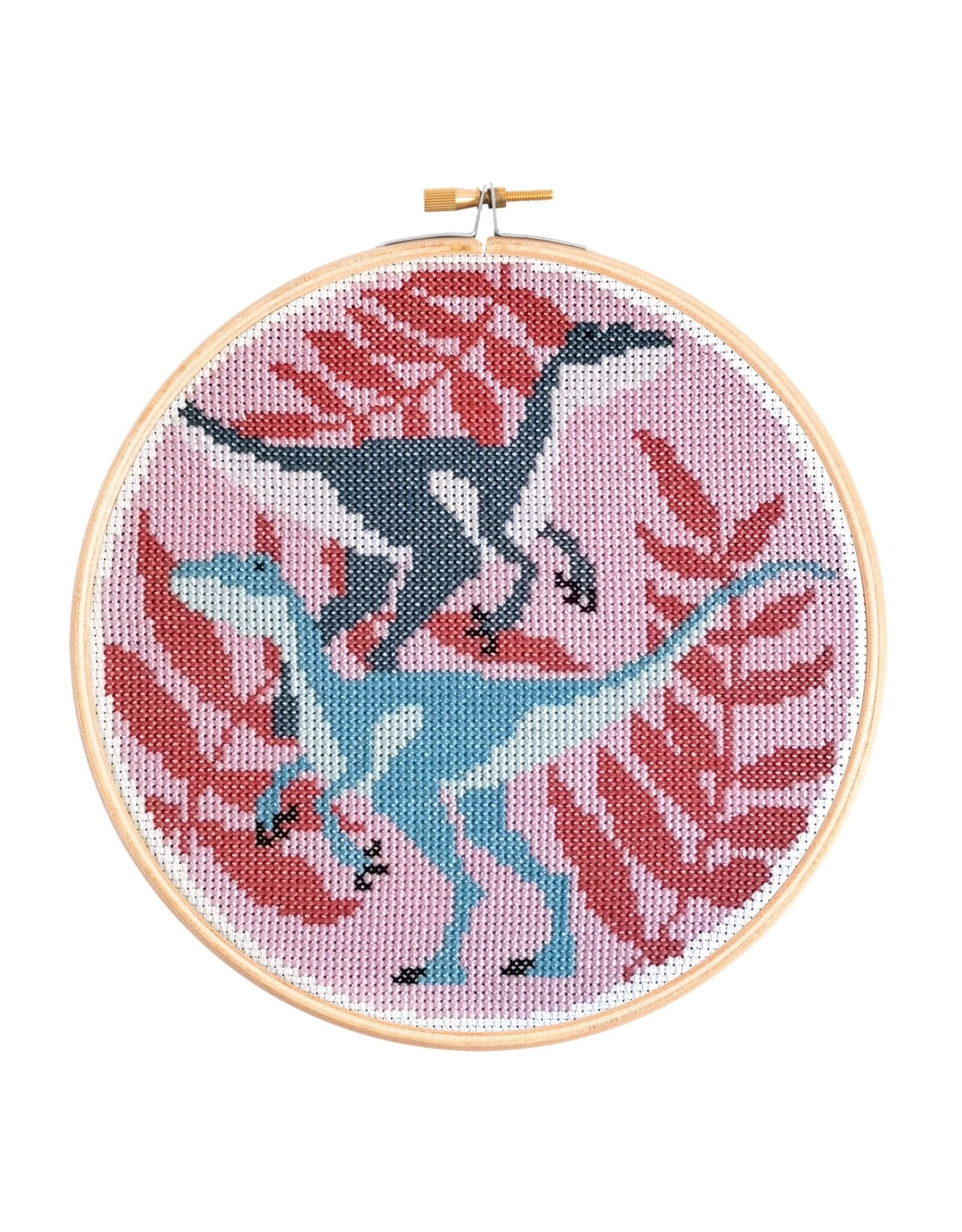 Hawthorne Handmade ON SALE - Velociraptors Cross Stitch Kit - 40% OFF