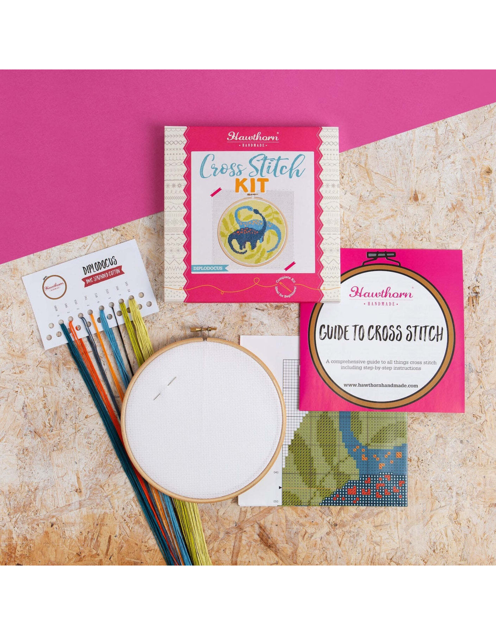 Hawthorne Handmade ON SALE - Velociraptors Cross Stitch Kit - 40% OFF