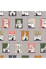 Cloud9 Fabrics Spring Showers, Cozy & Dry in Grey, Fabric Half-Yards