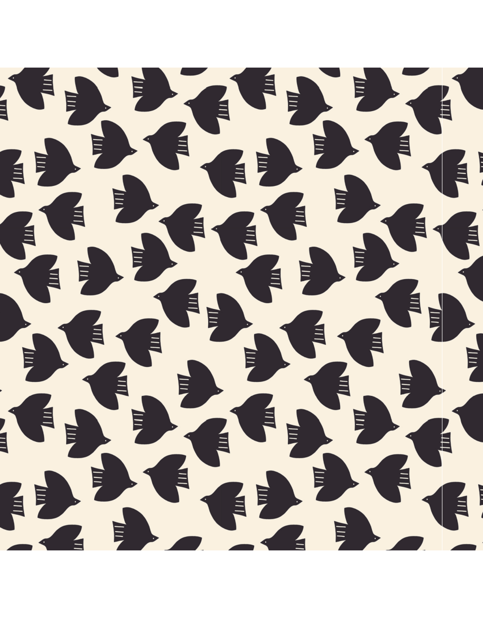 Alexia Abegg Catnap, Birds in Natural, Fabric Half-Yards