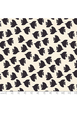 Alexia Abegg Catnap, Birds in Natural, Fabric Half-Yards